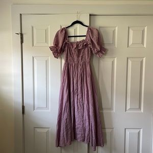 Smocked top midi dress